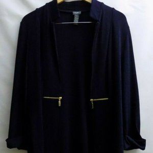 Chico's Travelers dark navy , slinky Jacket/Top